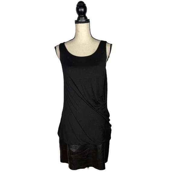bailey 44 black leather dress Leather dress